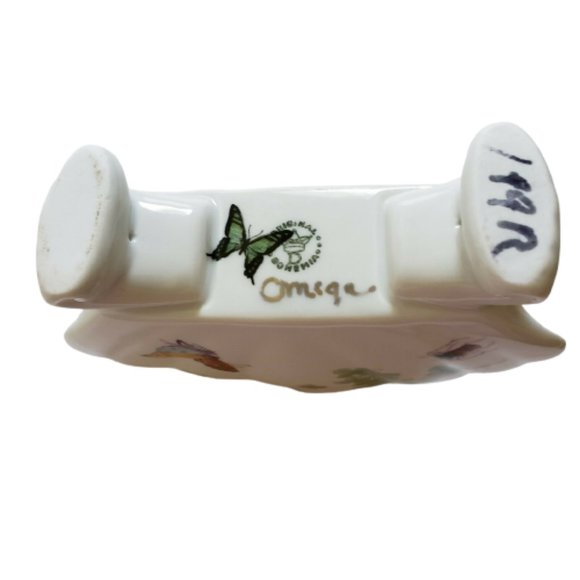 Vintage Original Bohemia Hand Painted Floral Napkin Holder - Picture 9 of 12